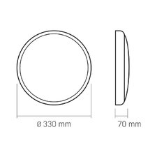 LED Світильник аварійний накладний з датчиком руху VIDEX 30W 2700-6500K 220V