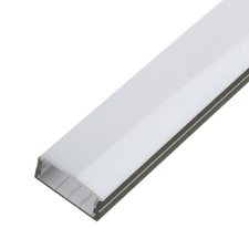 LED профіль накладний ЛП-10 (23х10мм) 2м з напівматовим розсіювачем у комплекті